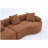 Boneless Curved Chenille Compression Modular Sofa-94145559