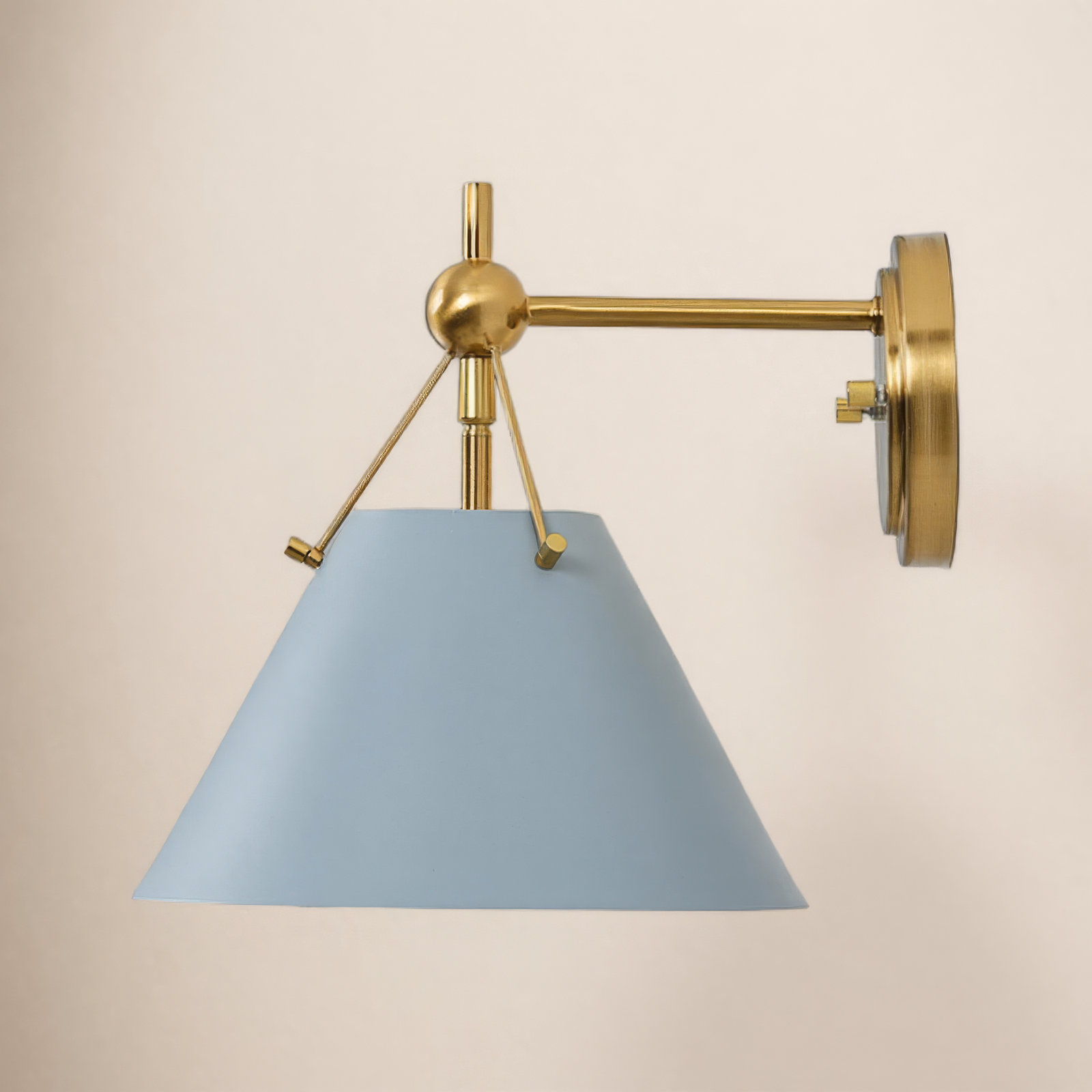 Rome Single Light Armed Sconce, Blue