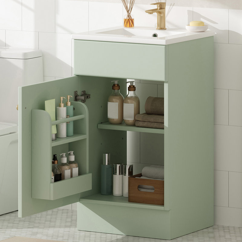 Classic 18" Bathroom Vanity With Ceramic Sink