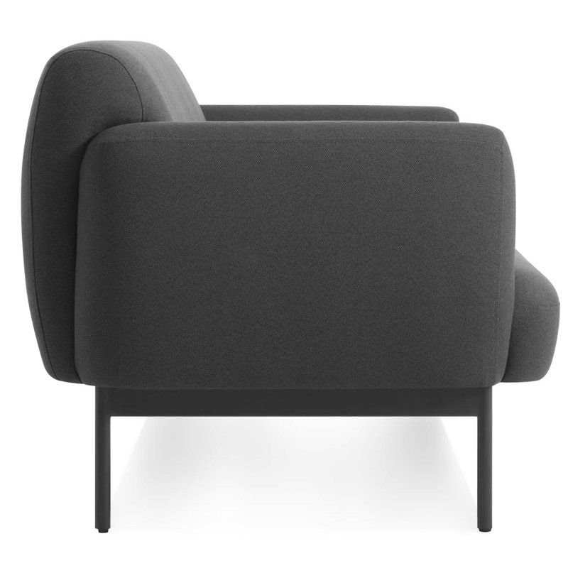 Puff Puff Sofa, Edwards Light Grey Crossweave, 31" H x 87" W x 35" D