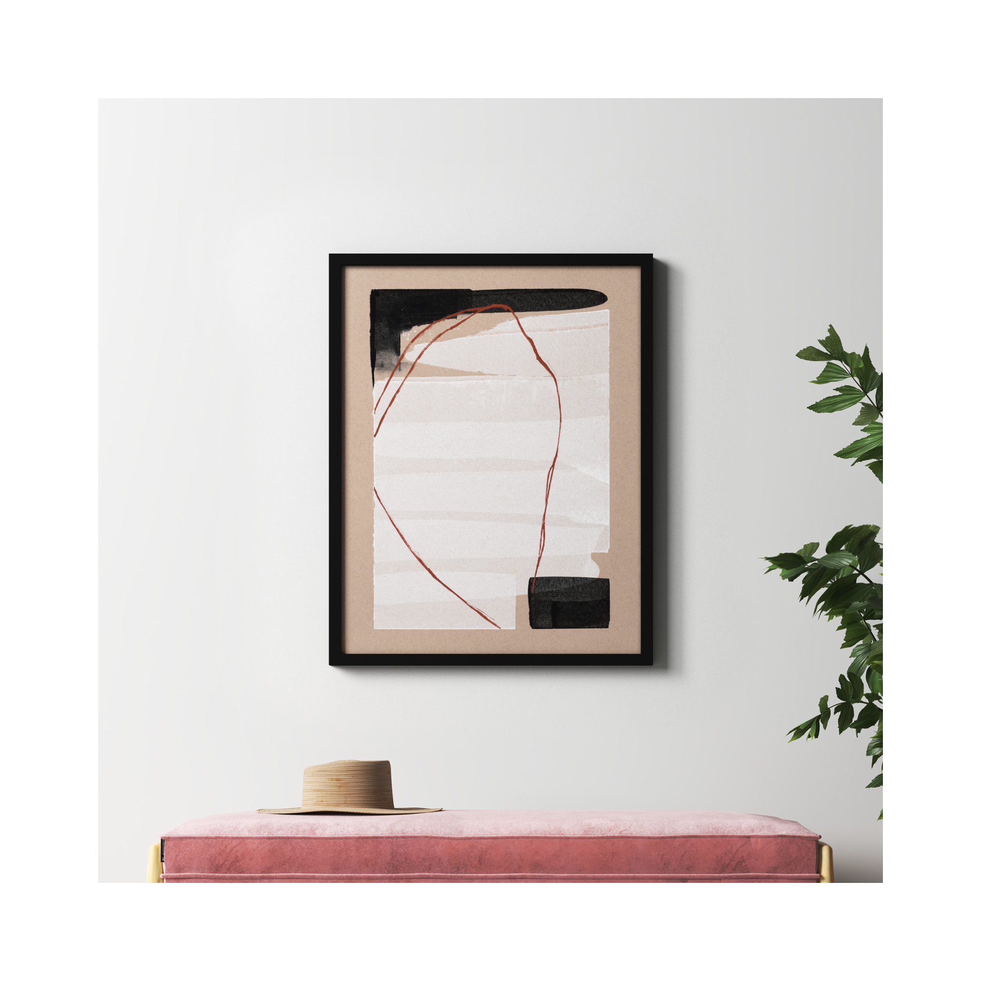 Orange Is The New Black 4 by Andrea Stokes, 38" H x 30" W x 1.25" D, Black Framed