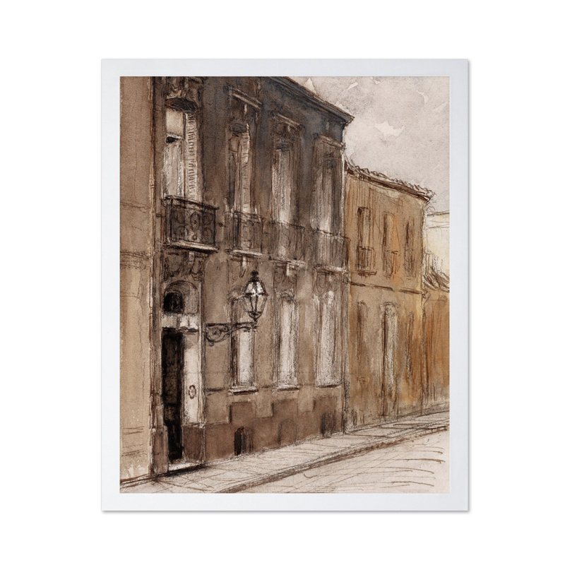 Rue Saint-Maur, Poster, White Framed, 16"H x 20"W