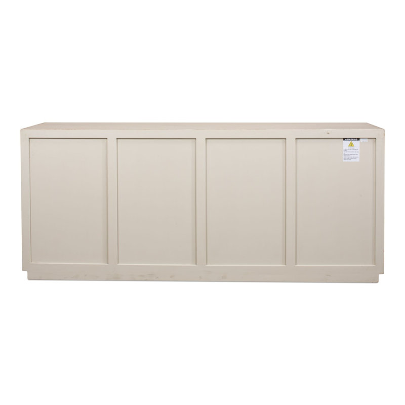 Hollis 80'' W Solid Wood Sideboard, Antique White