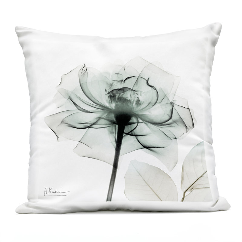 Coussin d'extérieur Mute Emerald Rose Design par Albert Koetsier