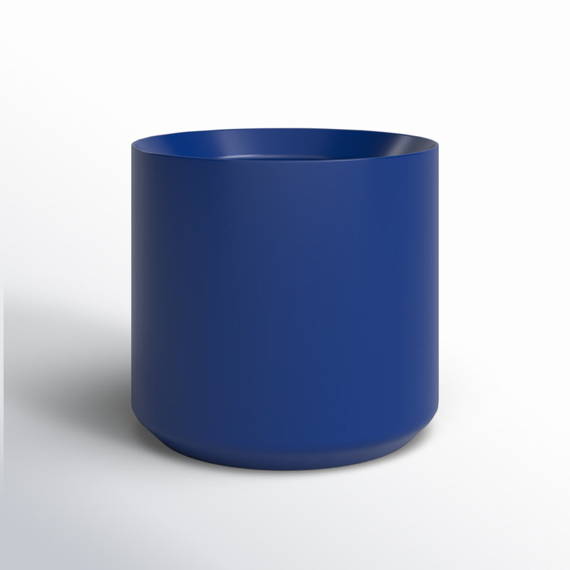 Parsons Handmade Ceramic Pot Planter, 9" H x 8.5" W x 8.5" D, Blue