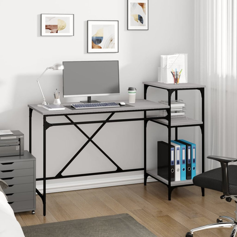 Brekke Writing Desk, Grey Sonoma