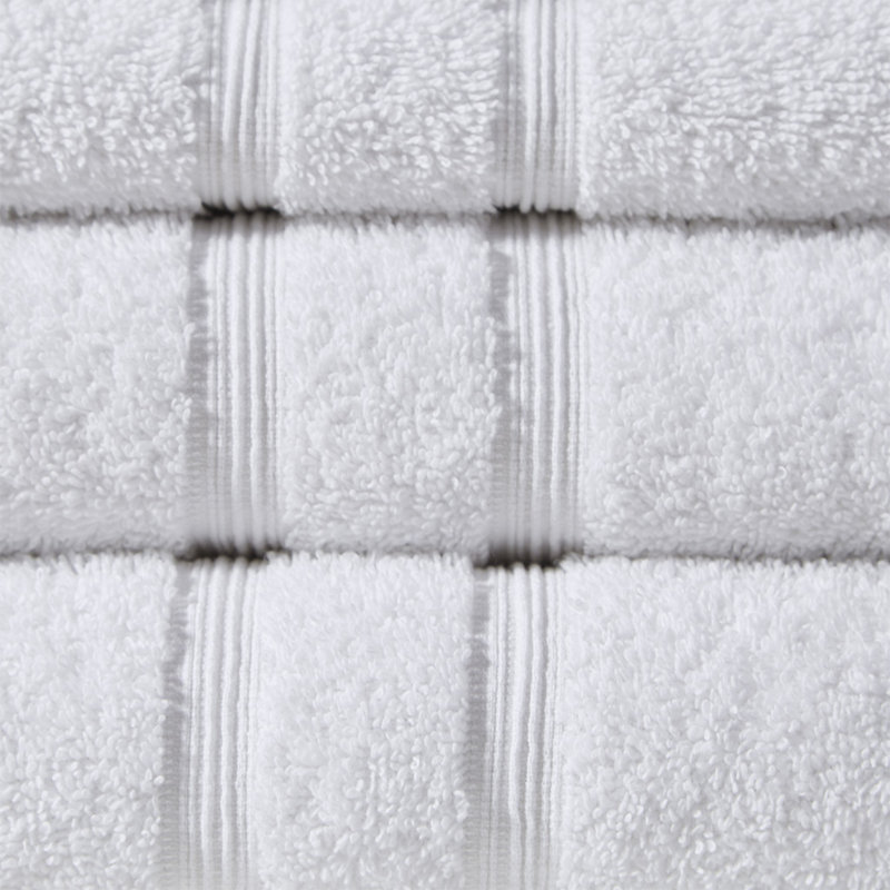 100% Cotton 6 Piece Towel Set, White