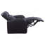 Fauteuil inclinable noir rembourré avec porte-gobelet