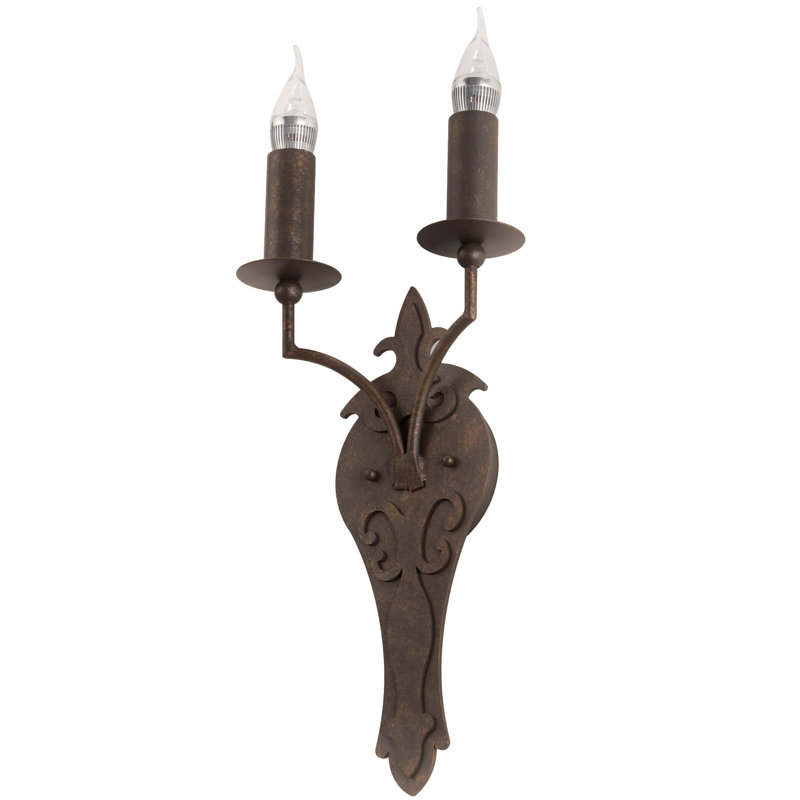 Torsade Steel Candle Wall Light