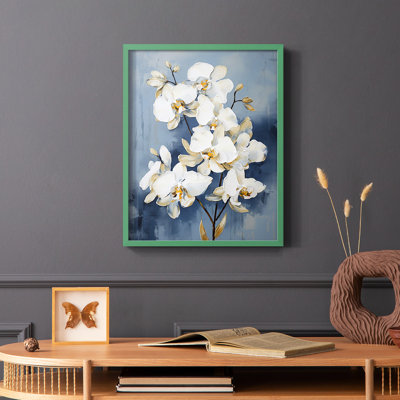 Série FLORAL CLxxIV - reproduction encadrée de qualité supérieure - prête à être accrochée - aucun clou requis
