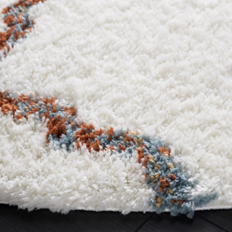 Berber Shag Performance Geometric Rug, Square 7'