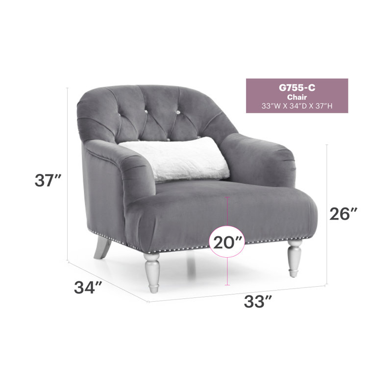 Fauteuil gris élégant