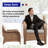 Dahlyla Wicker 2 - Person Patio Conversation Set with Cushions-436596335-436596334