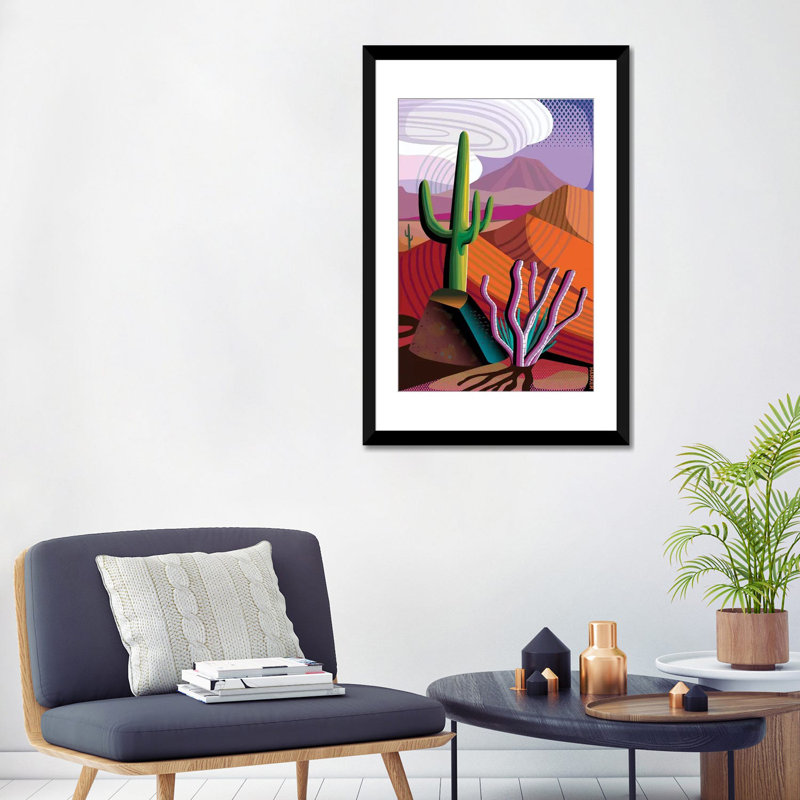 «Gila River Reserve», reproduction d'impression sur toile, H 24 po x l 16 po x P 1 po, Papier d'art encadré noir