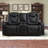 Ylianna 72.1" W Faux Leather Power Reclining Loveseat with USB -262242426