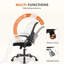 Fauteuil de bureau ergonomique en filet à dossier moyen, chaise de travail pivotante à hauteur réglable avec support lombaire, chaise de bureau à large siège respirant pour bureau personnel, capacité de 250 lb-2106680552-2106680559