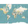 Art For the Home World Map Blue Print To Order Mural