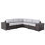 Ensemble de conversation d'extérieur 7 places avec sièges confortables pour quatre personnes, coussins hydrofuges et pinces emboîtables entièrement assemblés