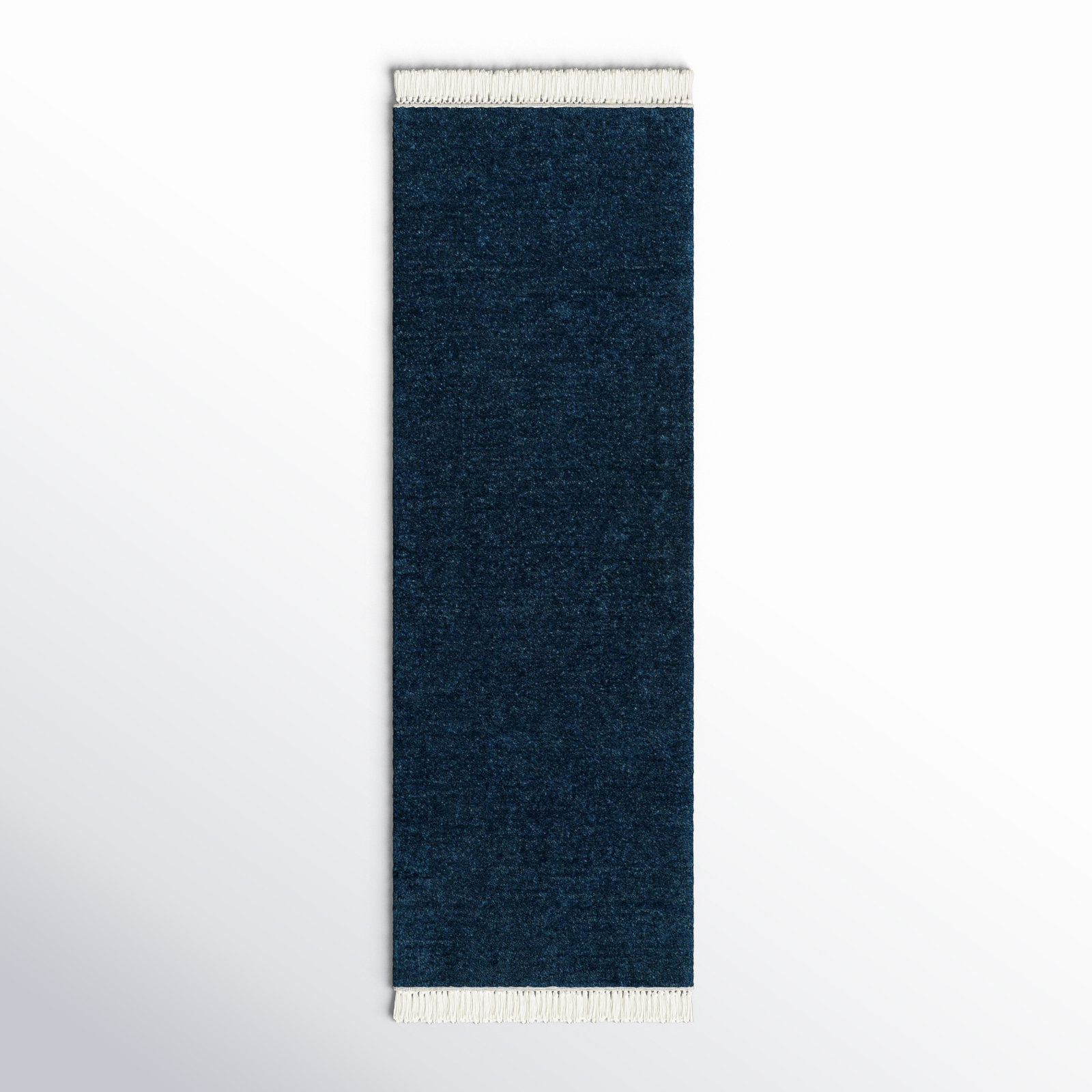 Clio Handmade Wool Blue Rug, Runner 2'6" x 8'