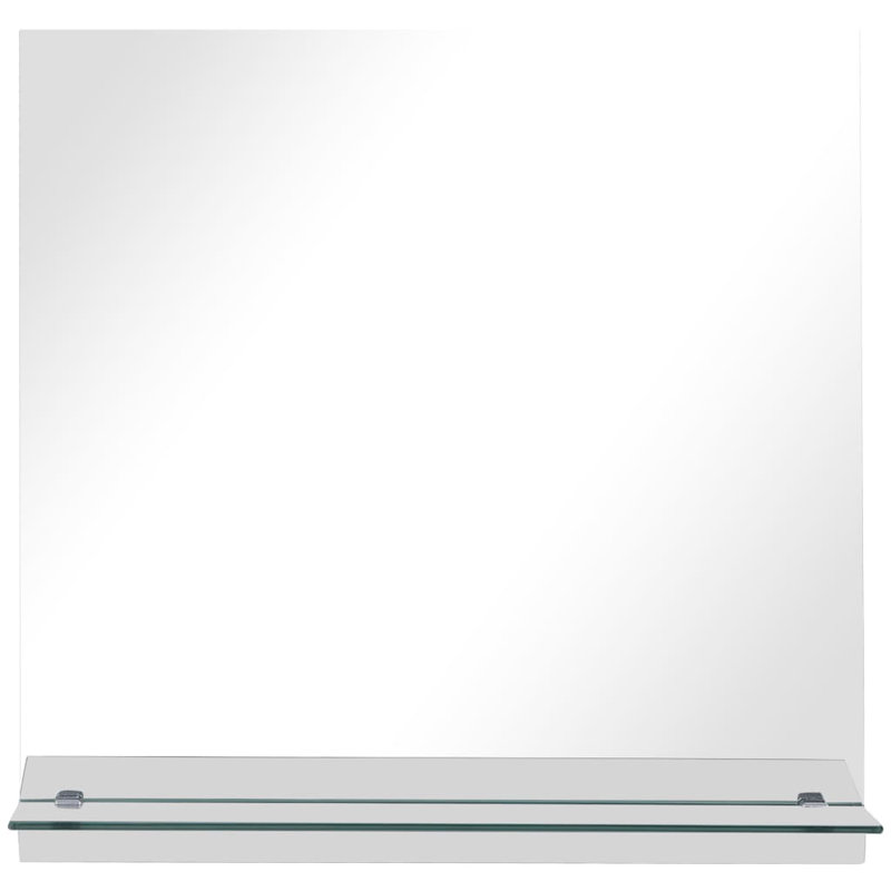 Chaidez Flat Mirror with Shelves