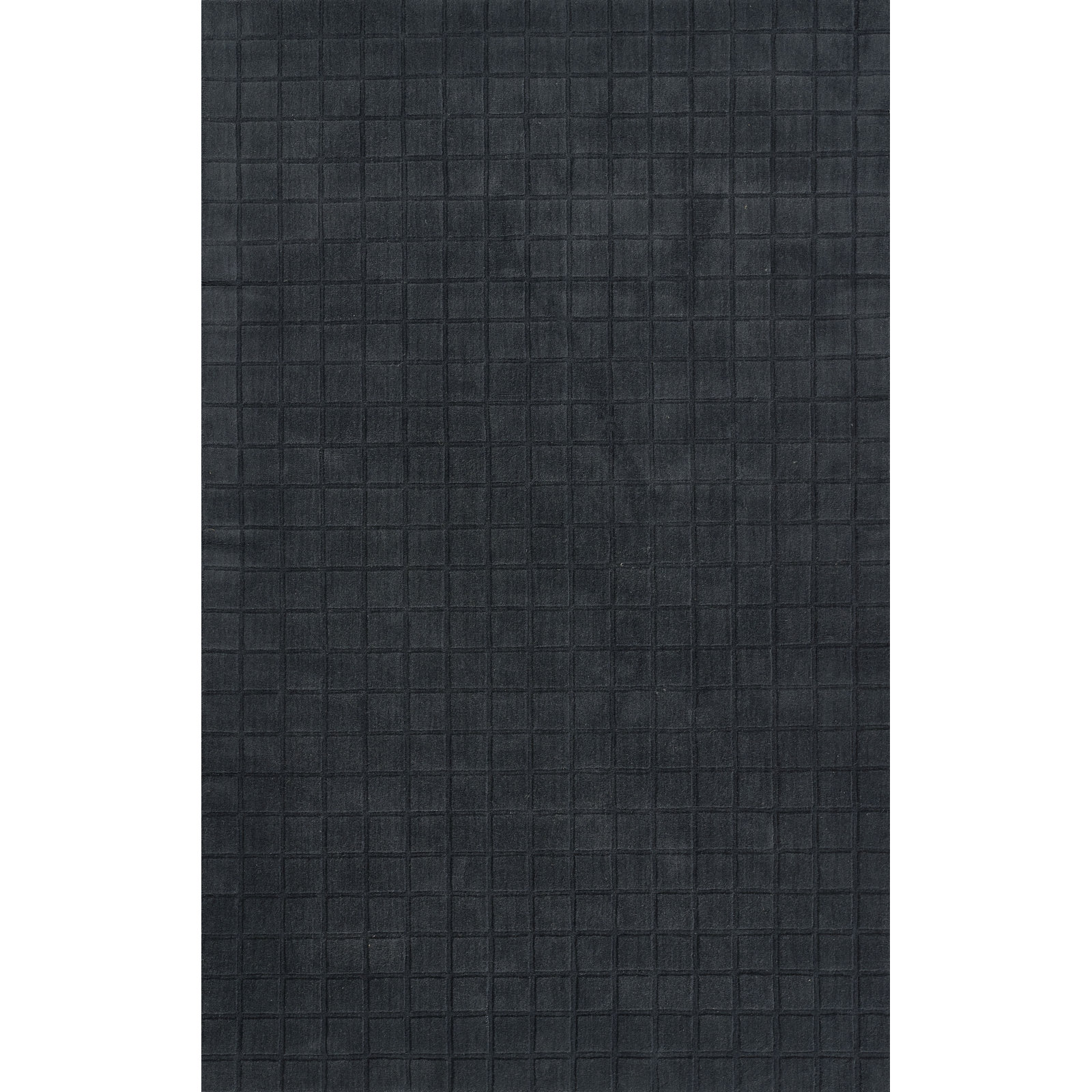 Meile Navy Hand-Loomed Geometric Wool Rug, Rectangle 9' x 12'