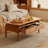 Cherry Solid Wood Rectangular Coffee Table