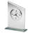 Leigh Glam Roman Numeral Mirror Quartz Movement / Crystal Tabletop Clock with Alarm in Clear/White