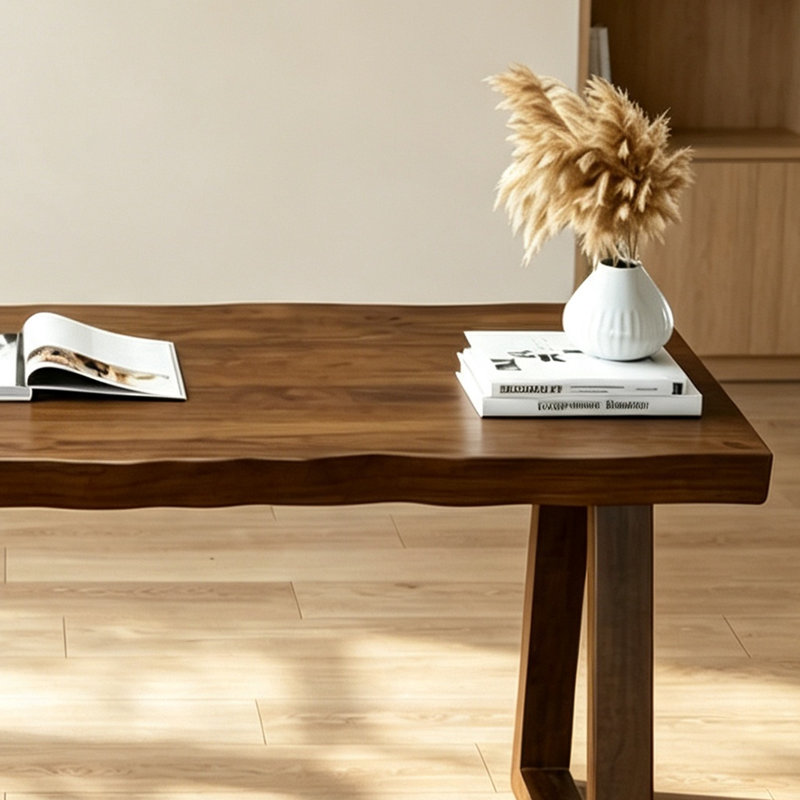 Bureau en bois massif inspiré du design, 29.52" H x 78.74" W x 31.49" D