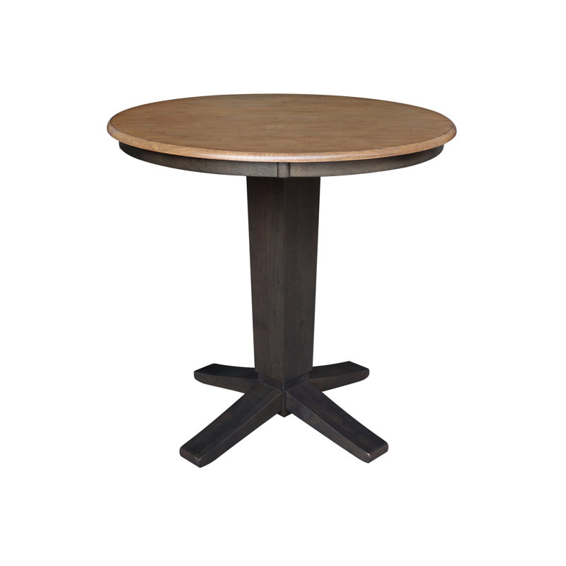 Table de salle à manger Scalla, H 35,9 po x L 36 po x l 36 po, Hickory / charbon délavé
