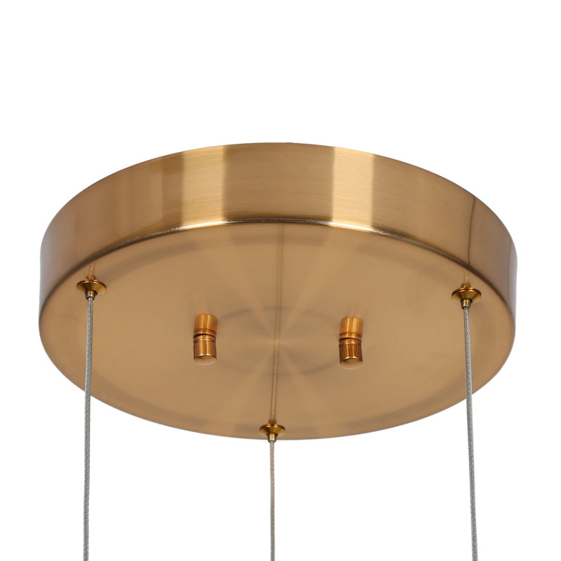 Luminaire suspendu en verre martelé à 3 lumières Chantae