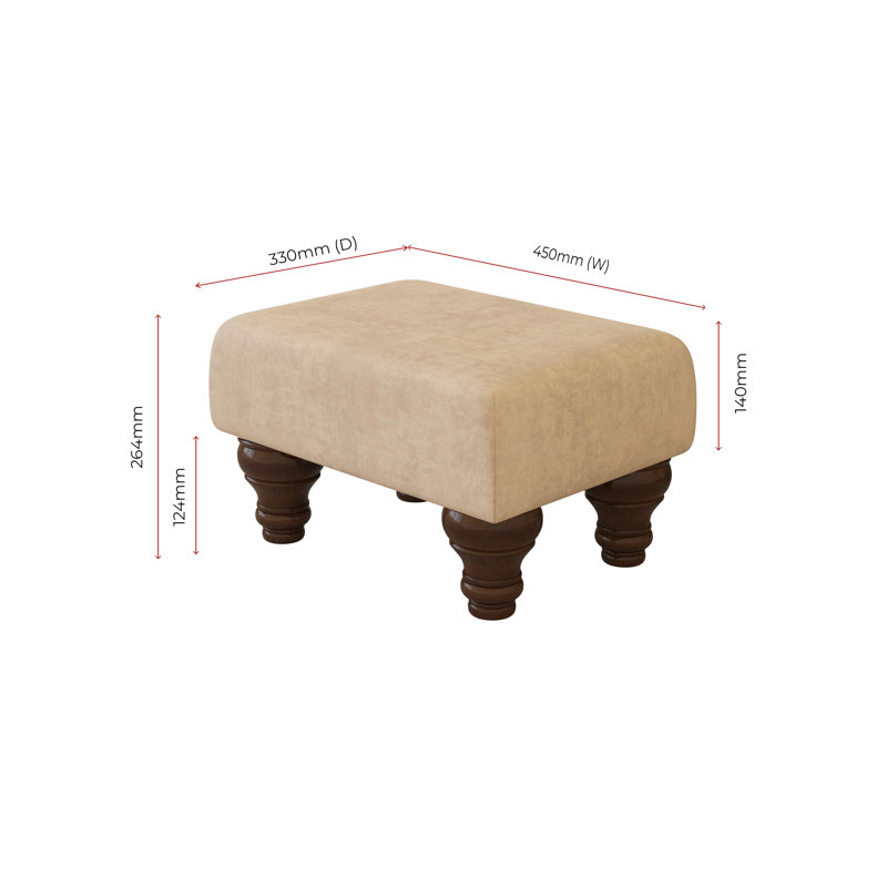 Autryville Wood Turned Leg - Plush, Mahogany, Velvet, Mushroom Light Brown