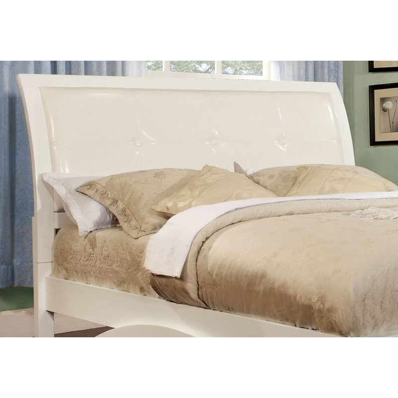 Jaynie Vegan Leather Sleigh Bed, California King