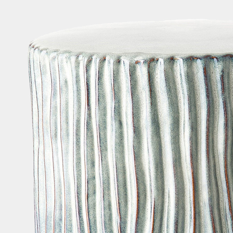 Texture Wave Stool Shiny Gray