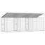 Cage à chien avec toit vidaXL argenté 236,22 po x 78,74 po x 100,79 po