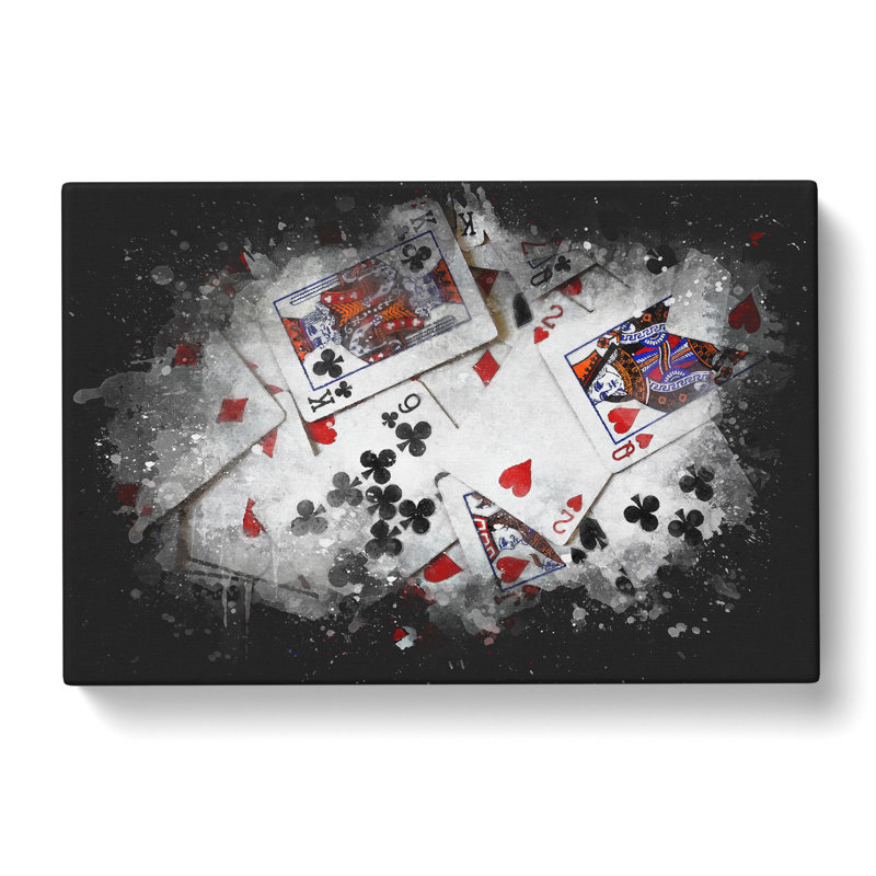 Deck Of Cards - Wrapped Canvas Print, 35cm H x 50cm W x 3cm D