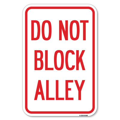 Ne pas bloquer la ruelle / 24188