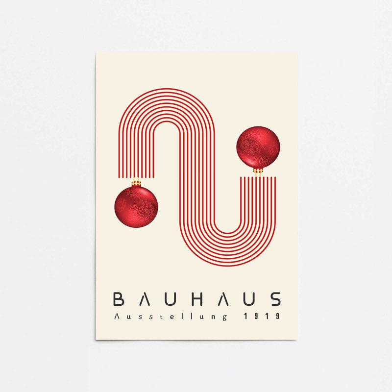 Bauhaus festif rouge 1919, Papier, H 14 po x l 11 po