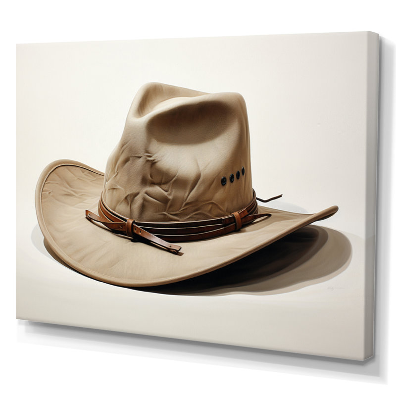 Cowboy Hat Minimalism Style VII - Cowboys Canvas Prints, H 30 po x l 40 po x P 1,5 po, Toile tendue