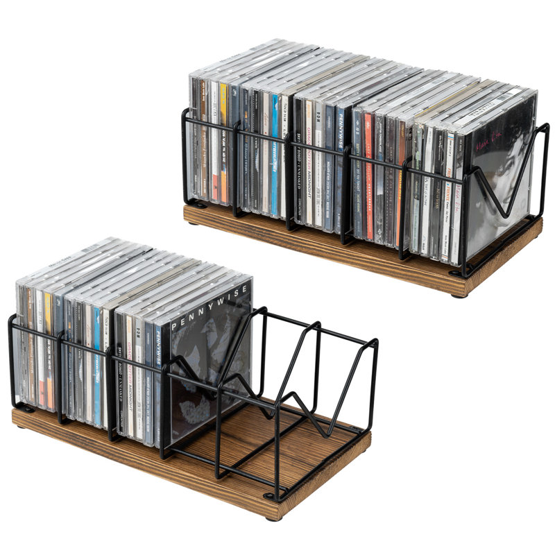 2 Piece CD Storage Disc Media Case Organizer