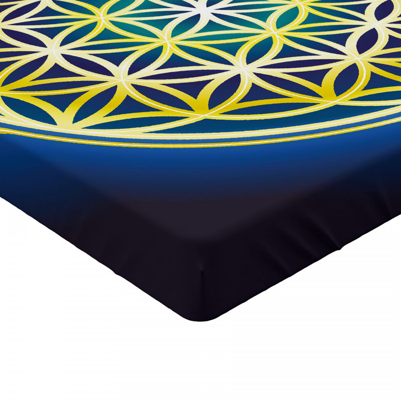 Microfiber Geometric Fitted Sheet, Twin Fitted Sheet