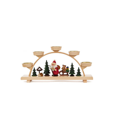 Bougie arche de père Noël et ours