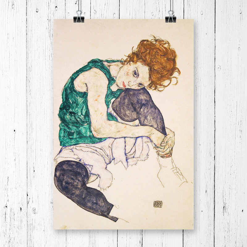 Egon Schiele Seated Woman - Frameless Print, 59.4 x 42cm