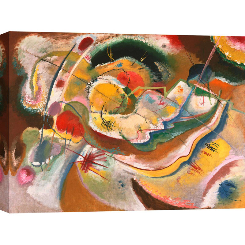 Little Painting With Yellow (Improvisation), 1914 by Wassily Kandinsky - Wrapped Canvas Print, 50cm H x 70cm W x 4cm D