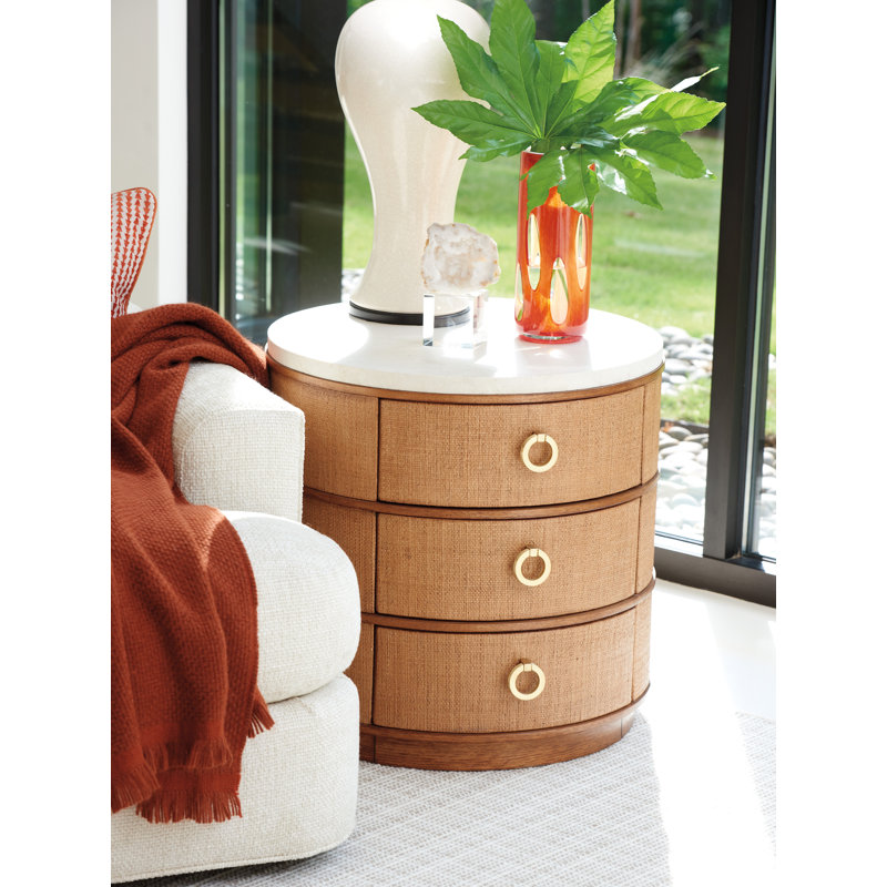 Palm Desert Drum 3 - Drawer End Table