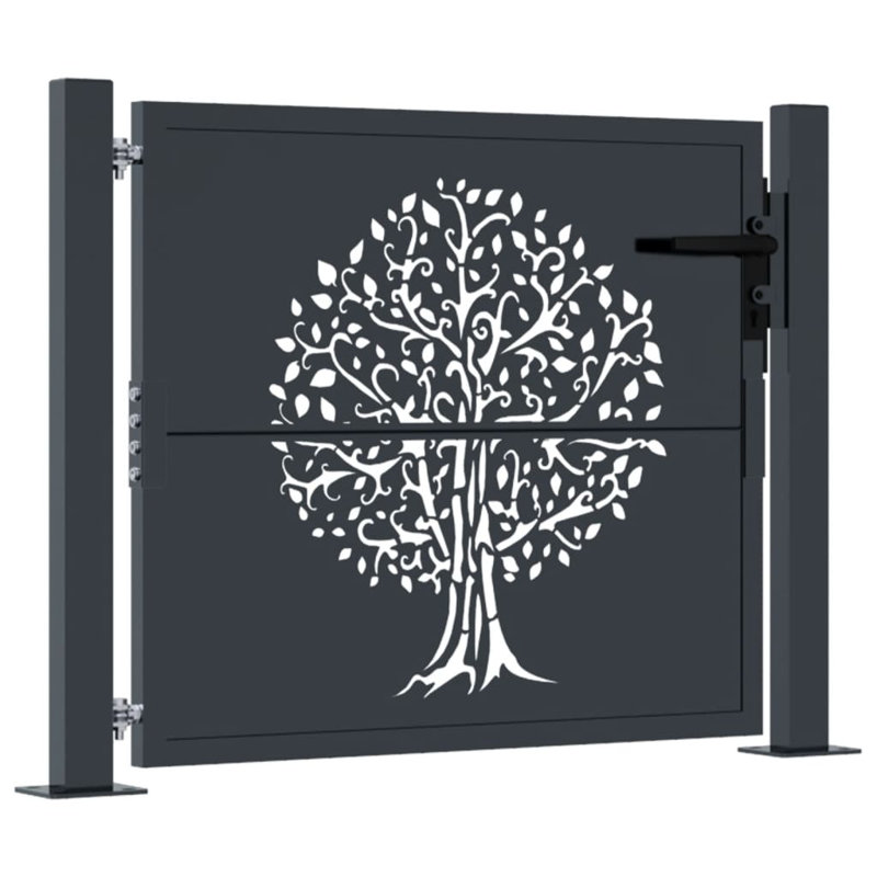Quasqueton Metal Gate, 105" H x 105" W x 3.9" D, Anthracite