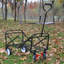 Chariot pliant robuste - 21,65 po de largeur, rouge 600D pour le camping, le magasinage et les sorties à la plage-121026926