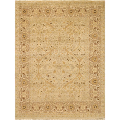 Wool Area Rug in Sand/Rose