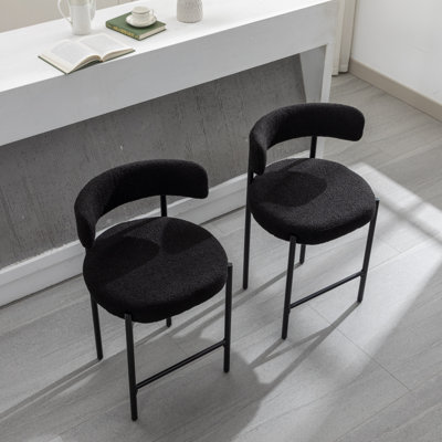 Najira Upholstered Counter Stool with Metal Frame