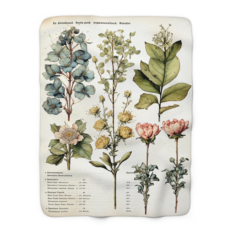 Chrmatic Garden Rhapsody - couverture sherpa de qualité supérieure 1 pièce - reproduction d'art luxueuse, Lit simple