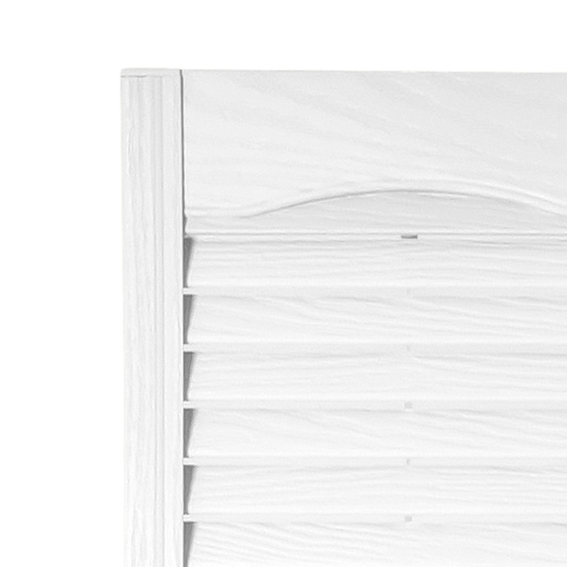Volet à persiennes sur mesure avec dessus cathédrale, 66", Blanc, 10"